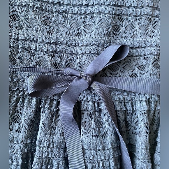 Zara Basic Fit & Flair Sleeveless Blue Lace Dress - M - Picture 3 of 9